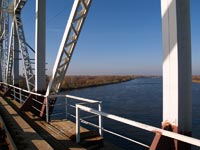 Eisenbahnbrücke über den Fluss Pripjat