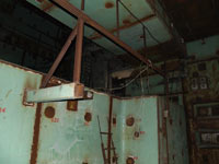 AKW Tschernobyl. Block 5. Auf dem Boden der Reaktorschacht