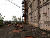 AKW Tschernobyl. Block 5. Die Sicht auf die Räume der Trommel-Separatoren