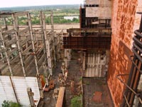 AKW Tschernobyl. Block 5. Die Sicht auf den Reaktorsaal