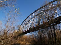 Eisenbahnbrücke über den Fluss Pripjat