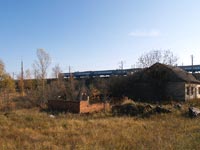 Eisenbahnbrücke über den Fluss Pripjat
