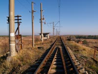 Eisenbahnbrücke über den Fluss Pripjat