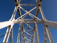 Eisenbahnbrücke über den Fluss Pripjat