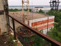 AKW Tschernobyl. Die dritte Reihe. Ein Reaktorhilfsanlagengebäude