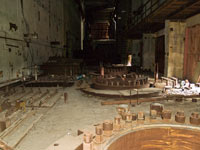 AKW Tschernobyl. Block 5. Der Raum der Hauptspeisepumpen