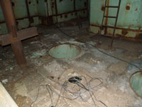 AKW Tschernobyl. Block 5. Auf dem Boden der Reaktorschacht