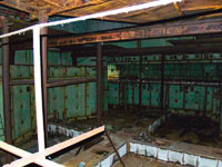 AKW Tschernobyl. Block 5. Auf dem Boden der Reaktorschacht