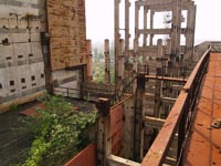 AKW Tschernobyl. Block 5. Die Sicht auf die Räume der Trommel-Separatoren