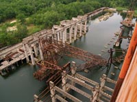 AKW Tschernobyl. Die dritte Reihe. Die Baugrube für das Fundament des Maschinenhauses von Block 6
