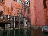 AKW Tschernobyl. Die dritte Reihe. Die Baugrube für das Fundament des Maschinenhauses von Block 6