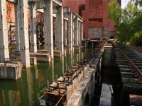 AKW Tschernobyl. Die dritte Reihe. Die Baugrube für das Fundament des Maschinenhauses von Block 6