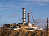 ChNPP. Installation of the new ventilation stack of the second stage of Chornobyl NPP