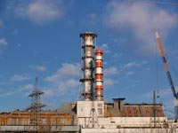 ChNPP. Installation of the new ventilation stack of the second stage of Chornobyl NPP