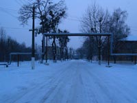 Der Wintermorgen in Tschernobyl
