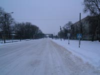 Der Wintermorgen in Tschernobyl