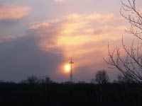 Der Wintermorgen in Tschernobyl
