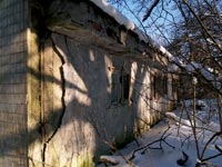 Der Wintermorgen in Tschernobyl