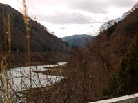 Die Grenze der Zone. Minamisoma (南相馬市). Präfektur Fukushima