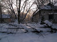 Das Dorf Salissja im Winter